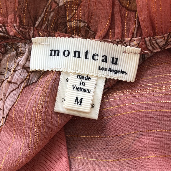 Monteau Los Angeles Floral Spring Dress Size M - Picture 7 of 8